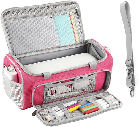 Carrying Case for Cricut Joy Xtra，for Cricut Accessories Cricut Tools,Front and Back Side Full Open,for Extra Machine Storage,Dust Cover, and Travel Carry Store Various Supplies(Pink) in Saudi Arabia