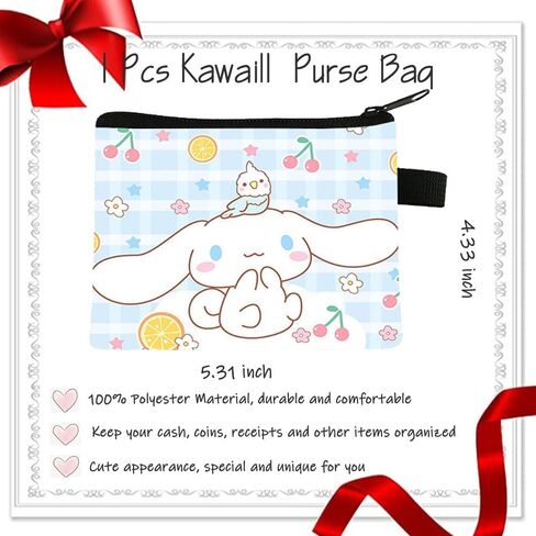 Cinnamoroll Merchandise Stuff Gift Set for Girls, Cute Cinnamo Dog Accessories Including Drawstring Bag Backpack, Keychain, Stickers, Button Pins, Purse Bag,Necklace,Charm Bracelet in Saudi Arabia