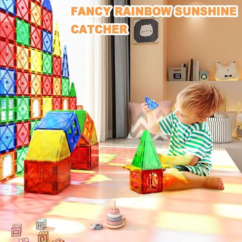 Magnetic Tiles Road & Train Track Expansion Pack Magnetic Building Blocks Construction Toys Kids Toys for Ages 3-12 Boys Girls Construction Magnet Building Toys Includes Road Tracks, Traffic Lights in Saudi Arabia