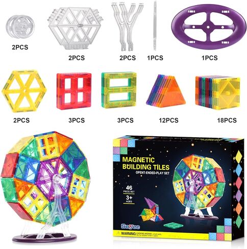 Magnetic Tiles Road & Train Track Expansion Pack Magnetic Building Blocks Construction Toys Kids Toys for Ages 3-12 Boys Girls Construction Magnet Building Toys Includes Road Tracks, Traffic Lights in Saudi Arabia
