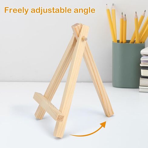 Mini Easel for Display, 6 Pcs 5" Small Easel Tiny Easel Mini Wooden Easel Stand for Painting Canvases, Tabletop Easel Stand for Sign in Saudi Arabia