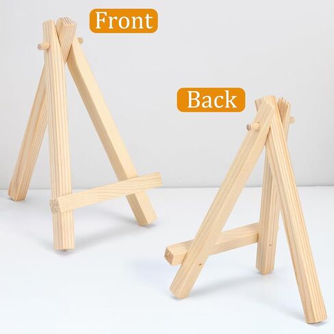 Mini Easel for Display, 6 Pcs 5" Small Easel Tiny Easel Mini Wooden Easel Stand for Painting Canvases, Tabletop Easel Stand for Sign in Saudi Arabia