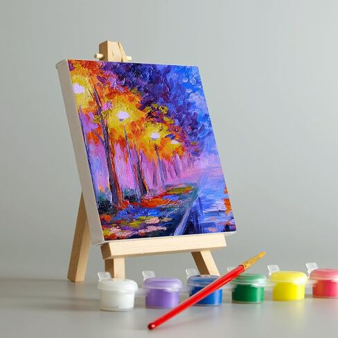 Mini Easel for Display, 6 Pcs 5" Small Easel Tiny Easel Mini Wooden Easel Stand for Painting Canvases, Tabletop Easel Stand for Sign in Saudi Arabia