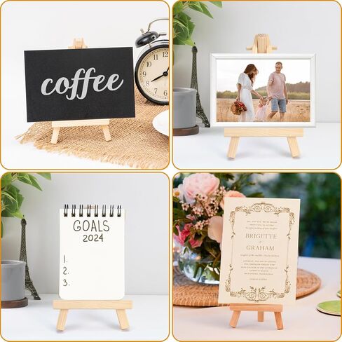 Mini Easel for Display, 6 Pcs 5" Small Easel Tiny Easel Mini Wooden Easel Stand for Painting Canvases, Tabletop Easel Stand for Sign in Saudi Arabia