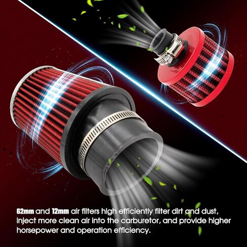 Upgraded Mini Bike Air Filter Adapter Kit for Predator 212cc Coleman CT200U CT200U-EX BT200X KT196 224cc 196cc 6.5hp Honda GX160 GX200 Engine Go Kart Performance Parts in Kuwait