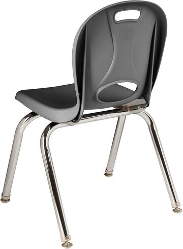 كرسي مدرسي من سلسلة Learniture Structure، ارتفاع المقعد 14 بوصة، رمادي، LNT-114-CSW-GT (عبوة من 4 قطع) in Kuwait
