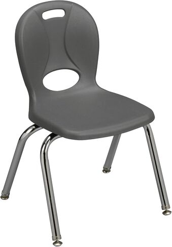 كرسي مدرسي من سلسلة Learniture Structure، ارتفاع المقعد 14 بوصة، رمادي، LNT-114-CSW-GT (عبوة من 4 قطع) in Kuwait