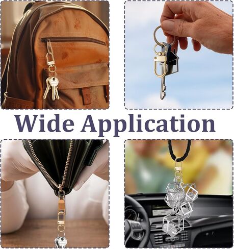 30 Pcs Metal Lobster Claw Clasp, Swivel Snap Key Chain Clip Hooks, Keychain Hooks for Keychain Making DIY Crafts Lanyard Making Pet Collar(Gold) in Kuwait