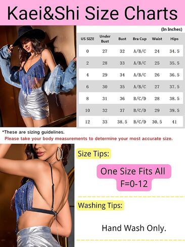 Kaei&Shi Rhinestone Fringe Top,Body Chain Glitter Metallic Outfit,Sexy Disco Tops for Women Dance Costume Festival Party Concert Club Royal Blue One Size Fits All in Saudi Arabia