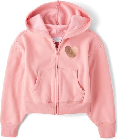 The Children's Place Girls' Long Sleeve Active Hooded Fleece Full Zip Up in Saudi Arabia