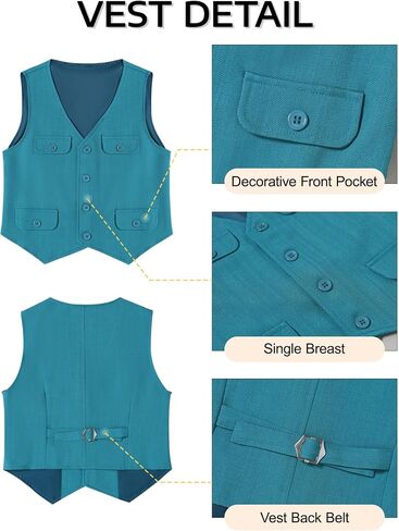 WESIDOM Boy Clothes Suit Formal Dress Shirt+Vest+Bowtie+Suspender Pants Kids Tuxdeo Gentleman Wedding Party Outfits Set in Saudi Arabia