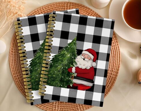 Knibeo Vintage Santa Pink Christmas Notebook - Santa Christmas Notebook, Pink Notebook, Merry Christmas Notebook, 5.5×8.3 Lined Paper Spiral Bound Notebook with 164 Pages in Kuwait