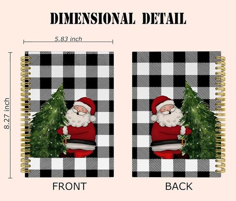 Knibeo Vintage Santa Pink Christmas Notebook - Santa Christmas Notebook, Pink Notebook, Merry Christmas Notebook, 5.5×8.3 Lined Paper Spiral Bound Notebook with 164 Pages in Kuwait