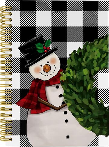 Knibeo Vintage Santa Pink Christmas Notebook - Santa Christmas Notebook, Pink Notebook, Merry Christmas Notebook, 5.5×8.3 Lined Paper Spiral Bound Notebook with 164 Pages in Kuwait