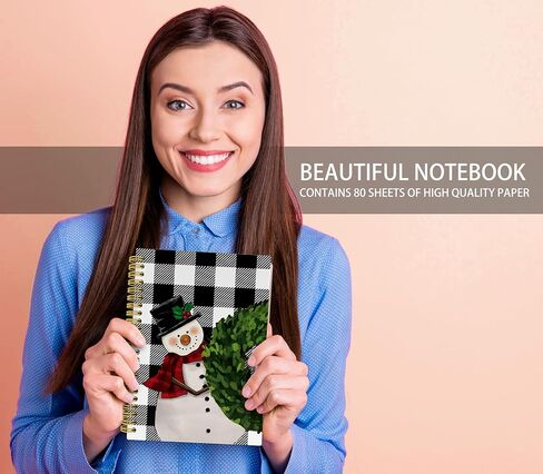 Knibeo Vintage Santa Pink Christmas Notebook - Santa Christmas Notebook, Pink Notebook, Merry Christmas Notebook, 5.5×8.3 Lined Paper Spiral Bound Notebook with 164 Pages in Kuwait