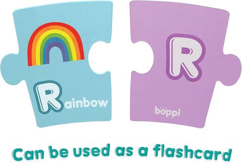 boppi Alphabet Jigsaw Floor Puzzle - Early Literacy Development Kids Jigsaws Age 3 and Up - 26 Pieces Montessori Toddler Puzzles/ABC Flash Cards in Kuwait