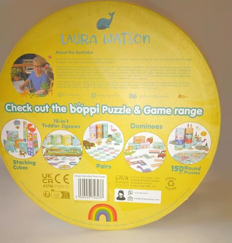 boppi Alphabet Jigsaw Floor Puzzle - Early Literacy Development Kids Jigsaws Age 3 and Up - 26 Pieces Montessori Toddler Puzzles/ABC Flash Cards in Kuwait