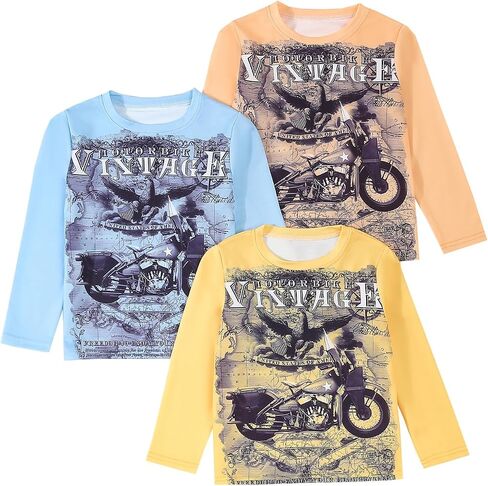 Trendy Boys Long Sleeve T-Shirt 3-Pack: Perfect Mix of Comfort and Style for Active Kids in Saudi Arabia