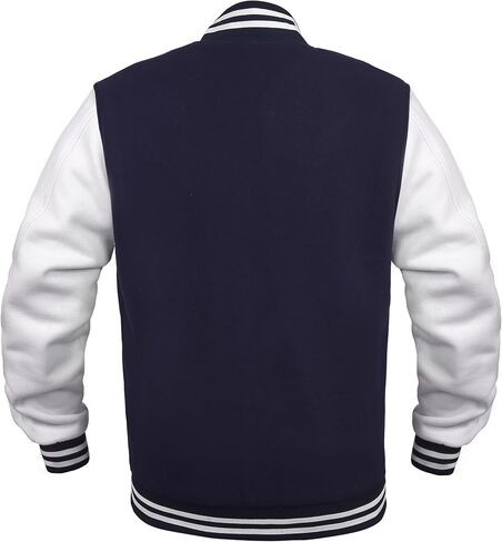 Men's Fashion Varsity Jacket Casual Regular Fit Letterman Baseball Bomber Jackets Fleece in Saudi Arabia