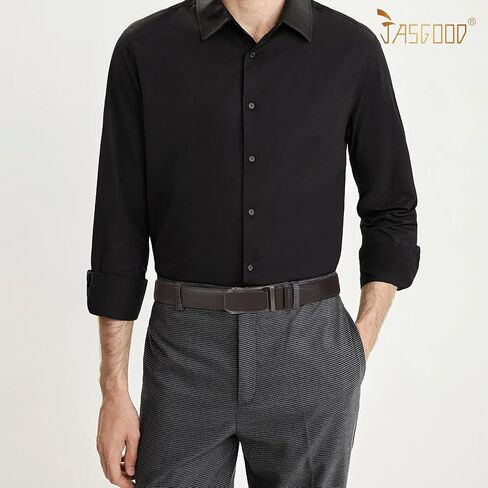 JASGOOD Mens Ratchet Belt Click Leather Belt Mens Dress Belt in Kuwait