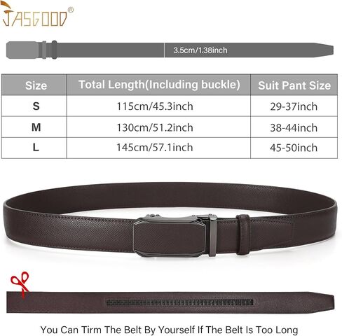 JASGOOD Mens Ratchet Belt Click Leather Belt Mens Dress Belt in Kuwait