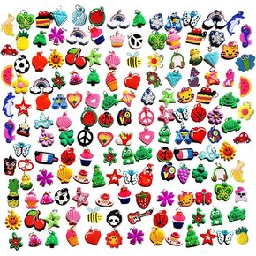 Flydem Rubber Loom Band Silicone Charm, Bracelet Charms,Loom Rubber Bands Charms,Bracelet Pendant,(105pcs)