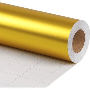 LaRibbons Blue Wrapping Paper, Solid Color Matte Metal Gift Paper Roll - 17 Inch x 40 Feet (56.6 sq. ft. ttl.) Gift Wrapping Paper for Valentine's Day, Wedding, Birthday, Baby Shower