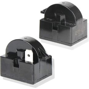 Replacement Part 3 Pin QP2-4.7/ QP2-4R7 4.7 Ohm Refrigerator PTC Start/Starter Relay - Compatible with Whirlpool, Frgidaire, Kenmore and Most Mini Fridges and Coolers (2 Pcs)