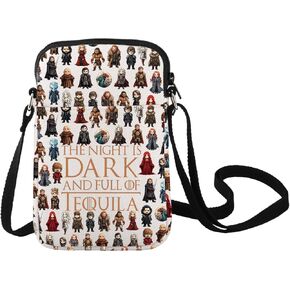 LEVLO Thrones Game Crossbody Bag Thrones Game Fans Gift The Nnight Is Dark And Full Terrors Thrones Game Shoulder Bag
