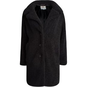 URBAN REPUBLIC Women's Sherpa Coat - Cozy Textured Sherpa Button Up Winter Jacket - Warm Outerwear Coats for Women (S-XL)