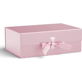 GIFTHOPE Premium White Gift Boxes for Presents,Collapsible Groomsmen Proposal Box with Lids，10.2 * 7.5 * 2.95 Inchs Magnetic Gift Box for Wrapping Gifts,Wedding,Christmas,Birthday Gift Packing