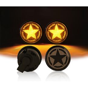 u-Box JK Turn Signal Lights Smoked Front Indicator Lamp Blinkers for 2007-2018 Jeep Wrangler JK & JKU Unlimited