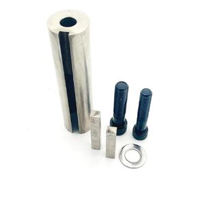 for Key Gas Engine Pulley Crank Shaft Extended 1 to 1 1/8 inch 1/4 304 Stainless Steel Sleeve Adapter