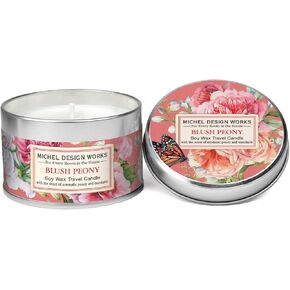 Michel Design Works Blush Peony Travel Candle