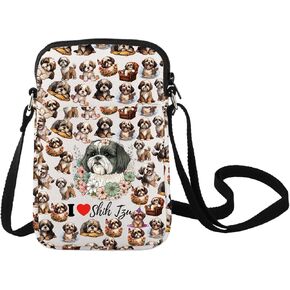 LEVLO Shih Tzu Crossbody Bag Shih Tzu Lover Gift I love Shih Tzu Shoulder Bag Shih Tzu Dog Merchandise