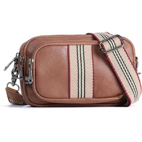 Men's Leather Shoulder Crossbody Bag, Daytime Small Wallet Backpack, Anti-theft Travel Chest Bag with