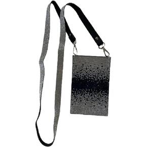 Jacqueline Kent JKBG118.NYSI Mariners Cross Cellphone Crossbody Purse 7 Inches x 4.75 Inches Navy Silver Wave