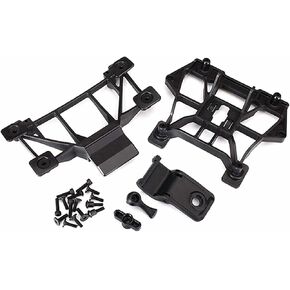 Traxxas 8615 Front and Rear Body Mounts, Black