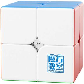 Moyu Meilong 2M 2x2 Magnetic Speed Cube, Adjustable Elasticity Magic Cube with Stickerless Shape Moves Quickly and Smoothly, Brain Teasers for Kids & Puzzle Boxes Classic Game