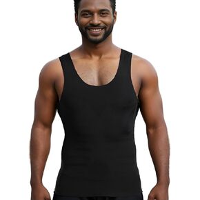 Gynecomastia Compression Tank Top Men Slimming Body Shaper Undershirt Tummy Control Shirt Abdomen Shapewear