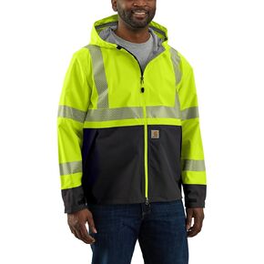 سترة Carhartt الرجالية عالية الوضوح Storm Defender فضفاضة وخفيفة الوزن من الفئة 3