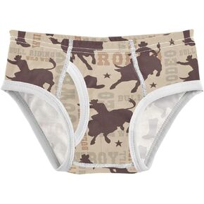 100% Cotton Boys Underwear Breathable Boys Briefs Toddler Underwear Size 2t-8y, 1-Pack