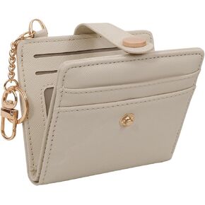 Small Womens Wallet, RFID Blocking Credit Card Holder Slim Bifold Purse with Zipper Coin Pocket, Keychain, ID Window
