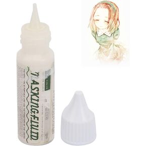 Art Gouache Painting Masking Fluid, Artist Watercolor Painting Media Pigment Covering Liquid for Fluid Media Acrylic Paints Ink Watercolor Painting (18ml)
