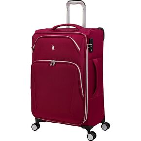 it luggage Expectant 28" Softside Checked 8 Wheel Expandable Spinner, Red