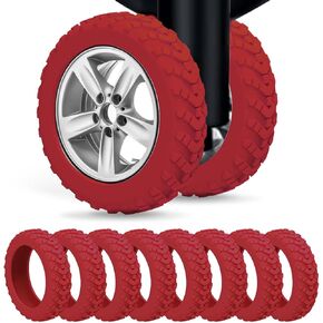 Luggage wheel covers suitcase wheels protectors for dual-wheeled luggage suitcase with a diameter of 2-2.4 inches /5-6cm (8, Red)