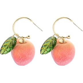 ONLYJUMP Funny Fruit Banana Dangle Earrings Resin Lifelike Fruits Lovely Summer Theme Yellow Banana Dangle Earring for Women Girls Gifts