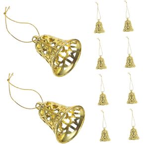 Christmas Tree Bells 12pcs Wind Chime Pendant Ornaments Ingots Vintage Christmas The Bell Ornament Vintage Bell Christmas Supplies Christmas Tree Props Wall Clock Gold Decor