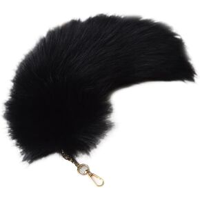 Faux Fox Tail Keychain Large Fluffy Keychain Cute Plush Bag Charm Soft Gift Keychain Cosplay Costume Keyring Creative Backpack Charms
