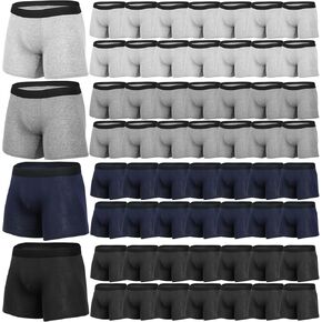 60 Packs Mens Cotton Boxer Briefs Underwear Bulk Assorted Size and Color Multipacks for Men Shelter Donation Homeless